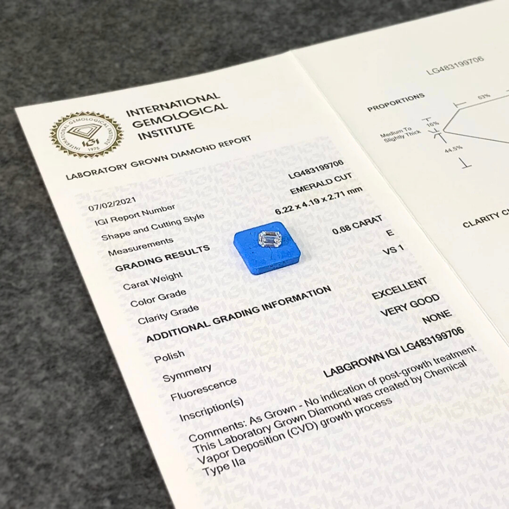 Diamanti Lab Grown Taglio Smeraldo da ct 1,00 a ct 5,00