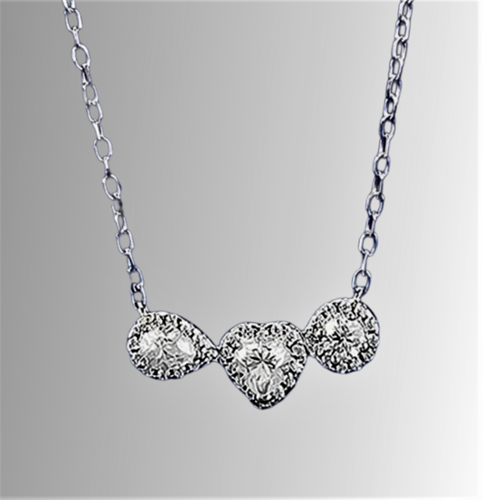 Collana con Diamanti Lab Grown e Brillanti Sintetici ad Alto Contenuto di Carbonio