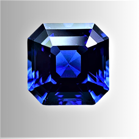 Zaffiro Royal Blue Lab Grown Taglio Asscher Certificato