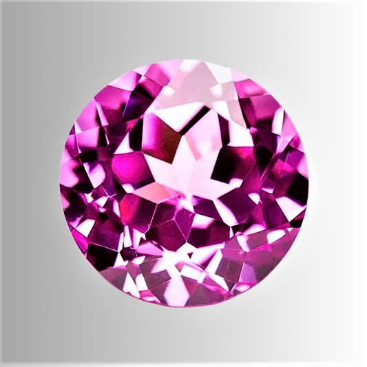Zaffiro Rosa Intenso Lab Grown Taglio Brillante Certificato