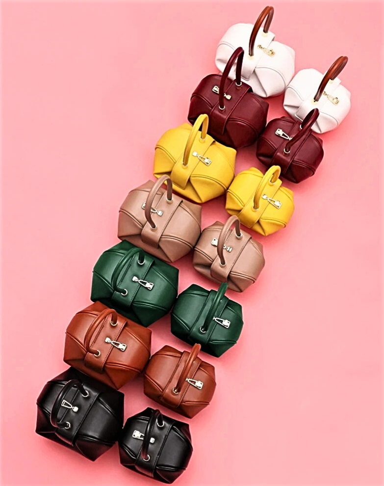 Mini Bag in Pelle di Vitellino a Doppio Strato