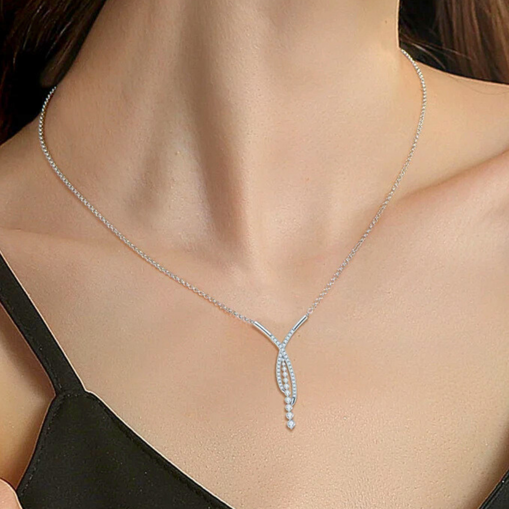 Collana con Pendente in Moissanite per ct 1,23