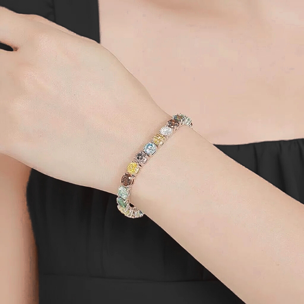Bracciale Tennis con Moissaniti Multicolor