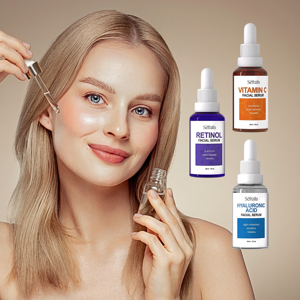 Set di 3 Sieri Viso- Acido Ialuronico, Retinolo e Vitamina C