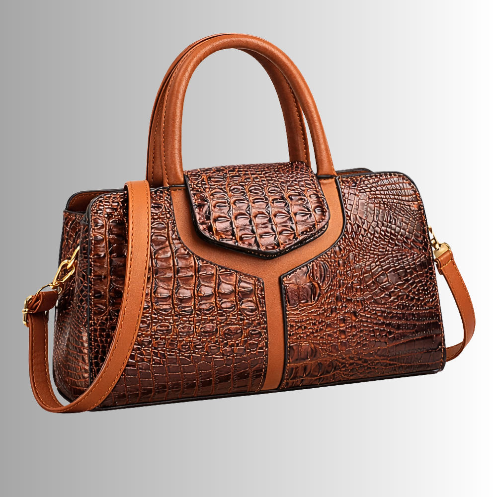 Borsa con Lavorazione Coccodrillo