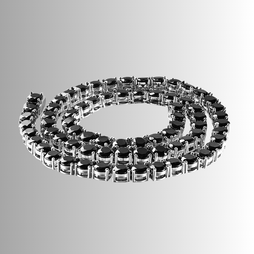 Collana Tennis con Moissaniti Nere