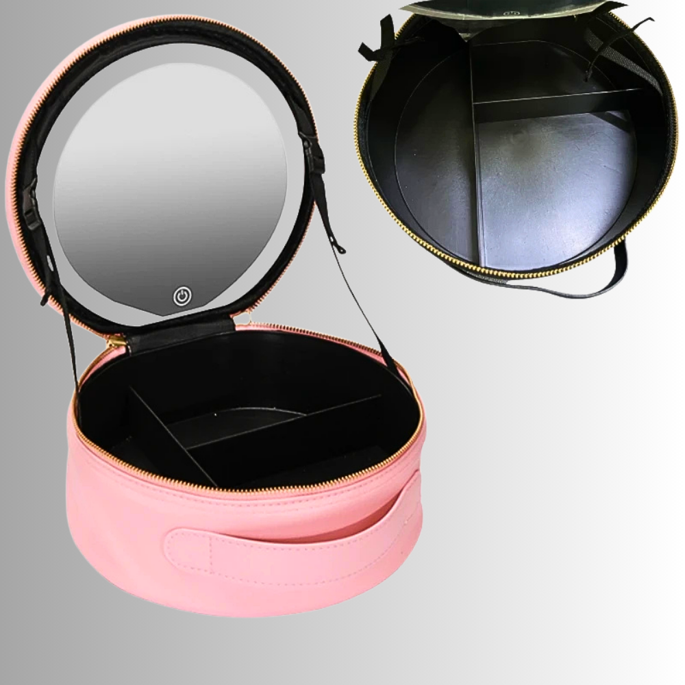 Borsa Make Up da Viaggio con Specchio Illuminato e Power Bank