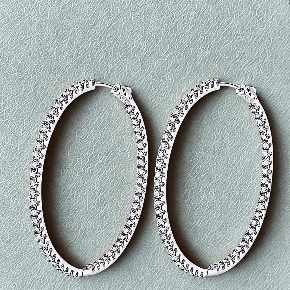 Orecchini a Cerchio con Moissaniti per ct 6,90