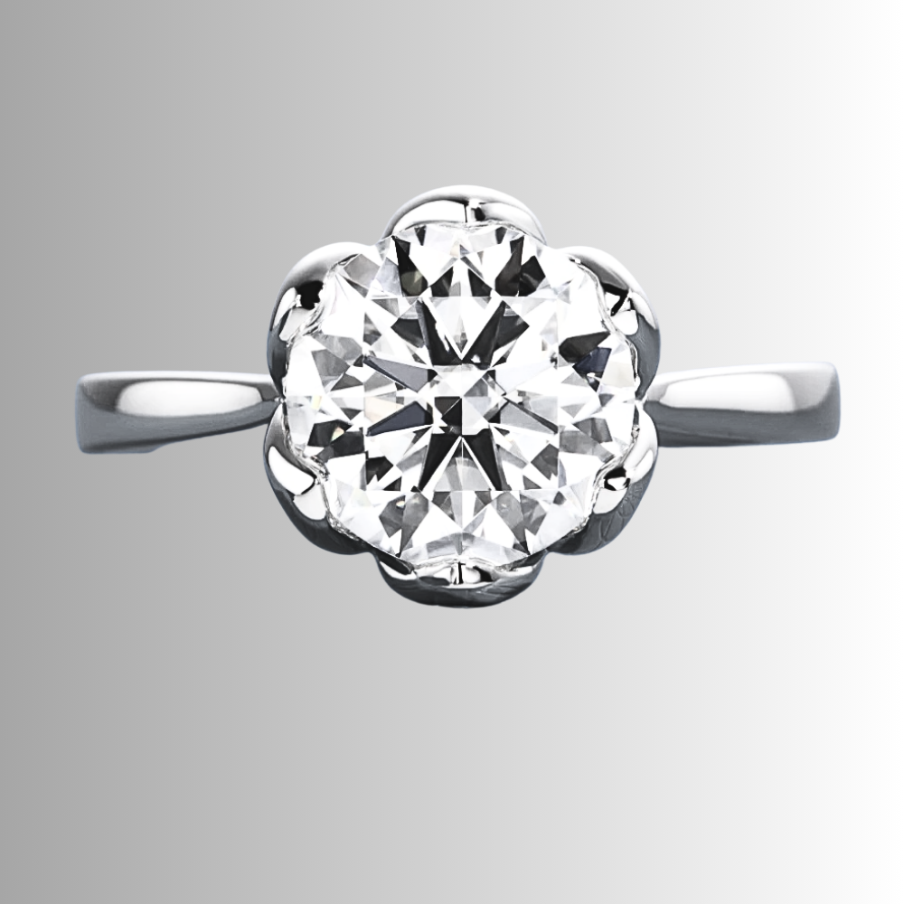 Solitario con Moissanite di ct 3,00