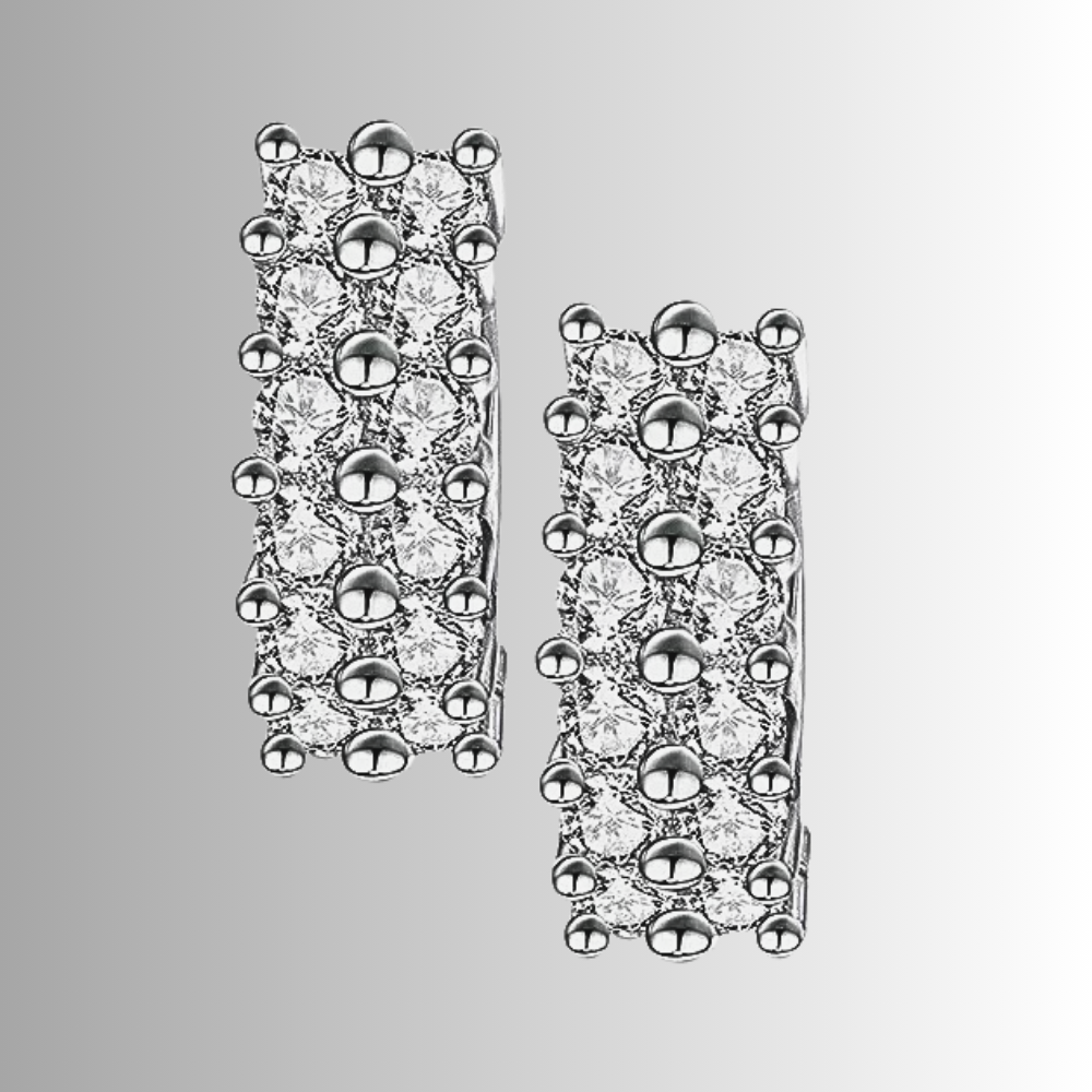 Orecchini a Doppia Striscia con Moissaniti per ct 0.72