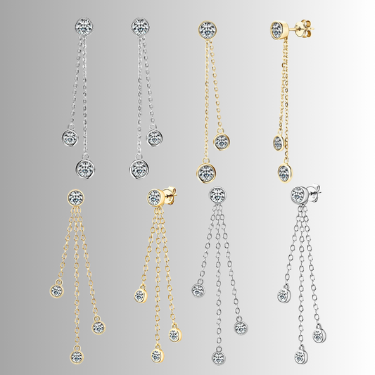 Orecchini a Catenelle con Moissaniti