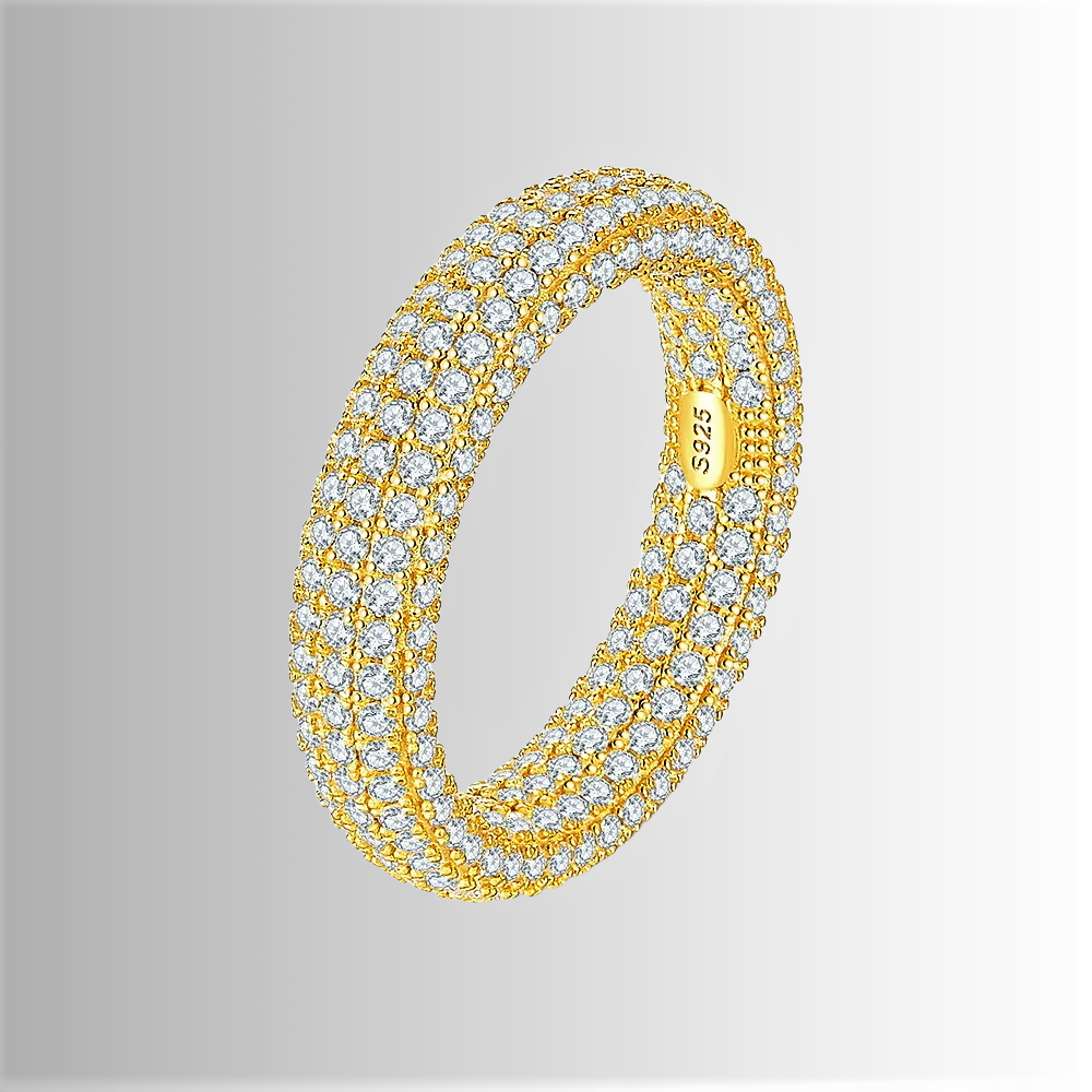 Fascetta con pavè di Moissaniti D color