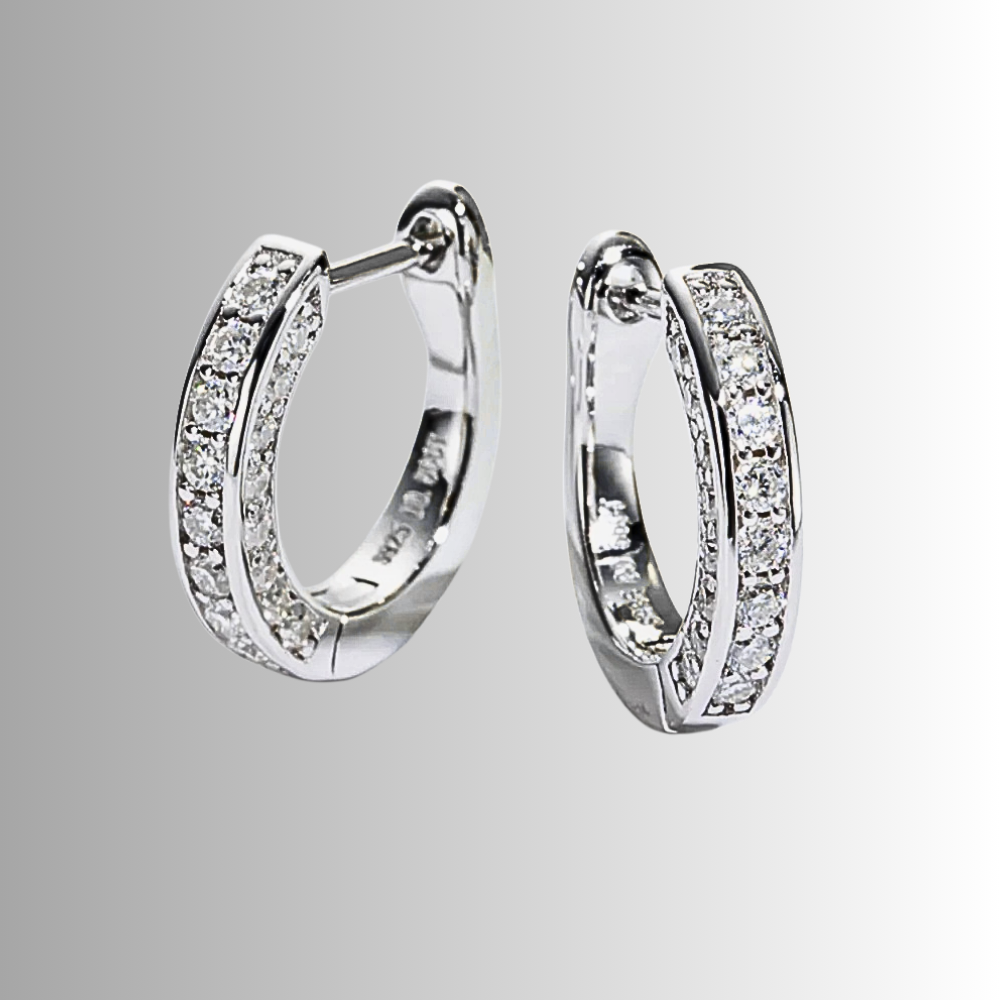Orecchini a Cerchio con Moissaniti per ct 0,56