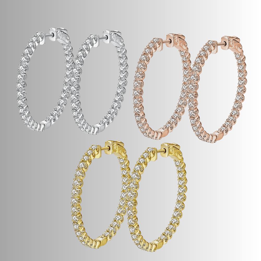 Orecchini a Cerchio con Moissaniti per ct 1,50