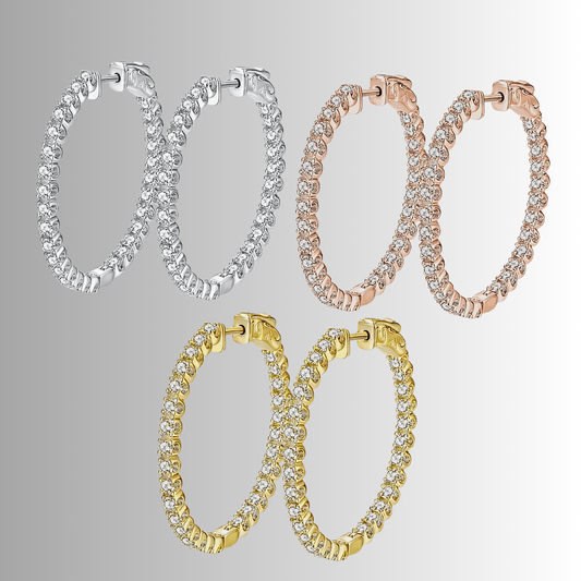 Orecchini a Cerchio con Moissaniti per ct 1,50