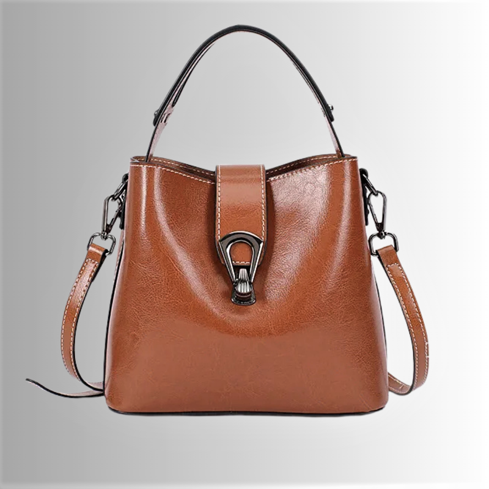 Mini Borsa Quadrata in Crosta di Pelle di Vitellino