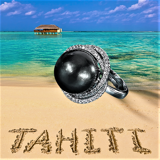 Parure "Mar Negro" - Elegancia y encanto de las perlas de Tahití