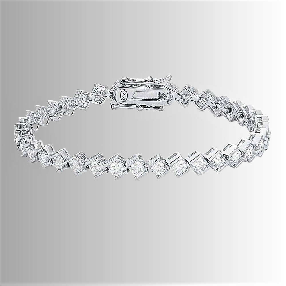 Bracciale Tennis a Rombi con Moissaniti