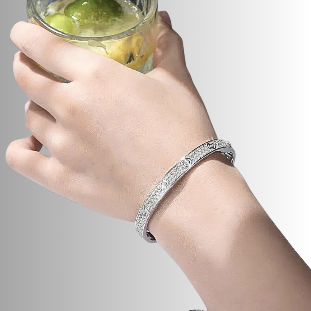 Bracciale Rigido con Pavè di Moissaniti