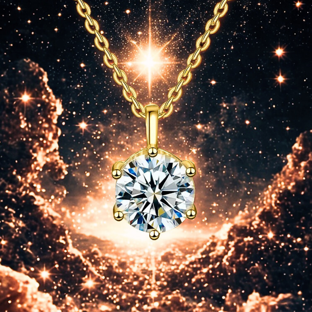 Collana con Ciondolo in Moissanite