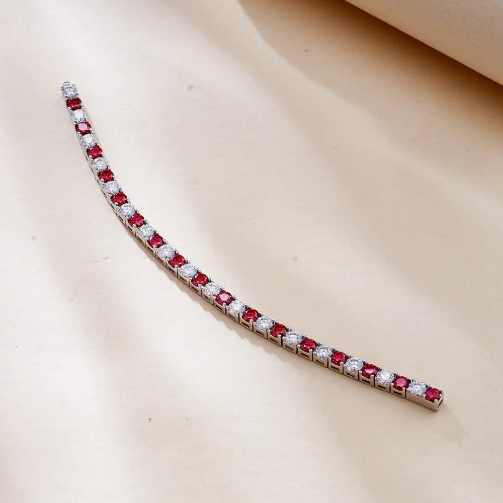 Collezione di Bracciali Tennis con Moissaniti in Vari Colori