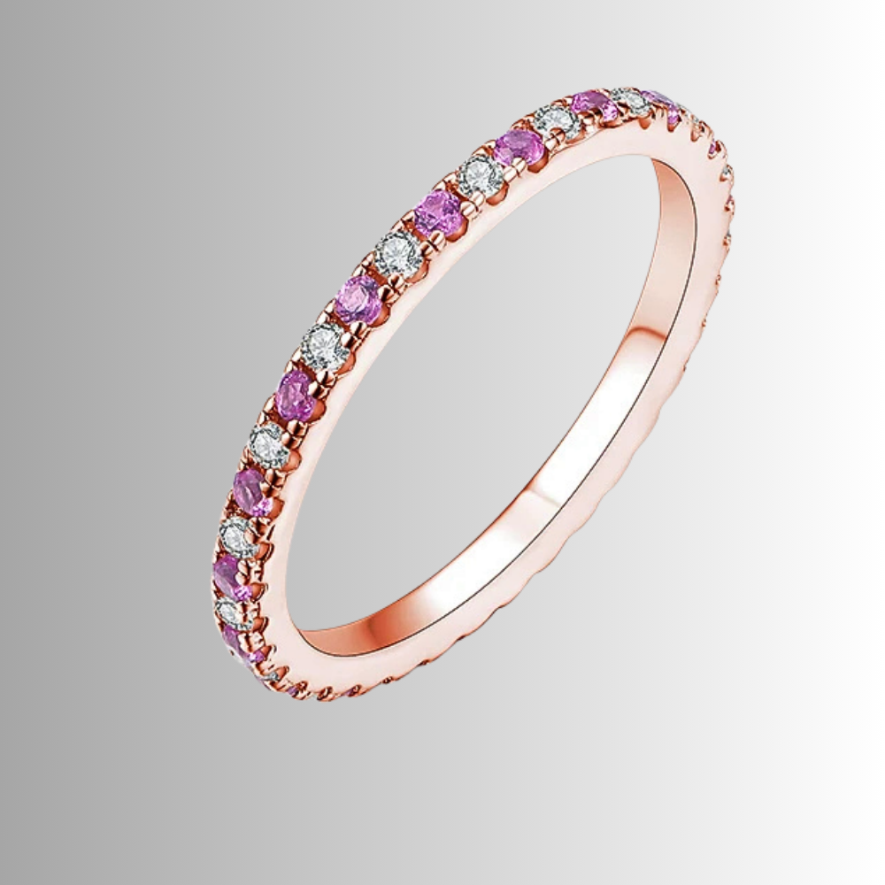 Eternity Bicolore in Moissaniti da mm 1,50