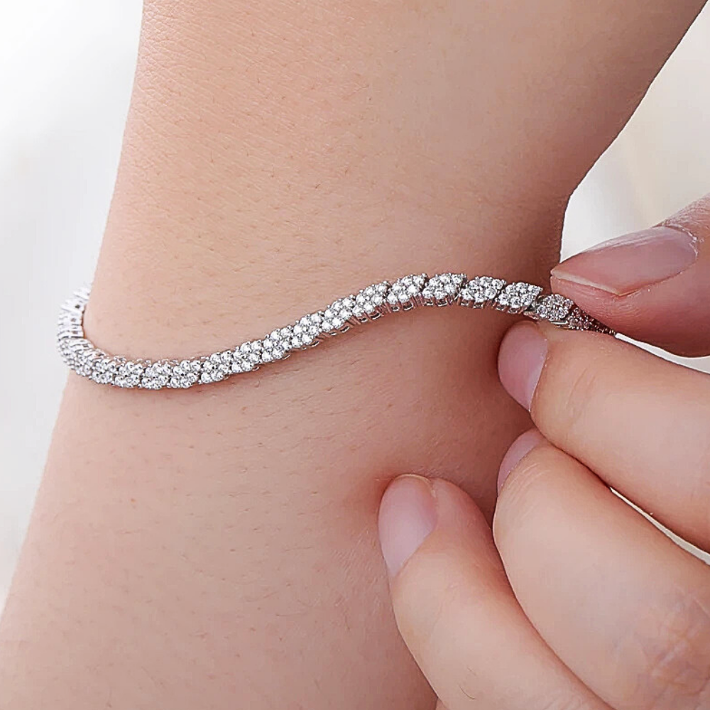 Bracciale a Rombi con Pavè di Moissaniti