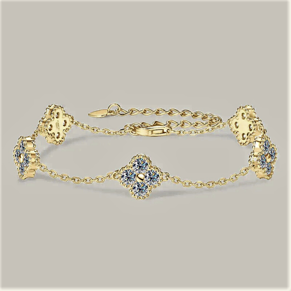 Bracciale a 5 Fiori con Moissanite D color