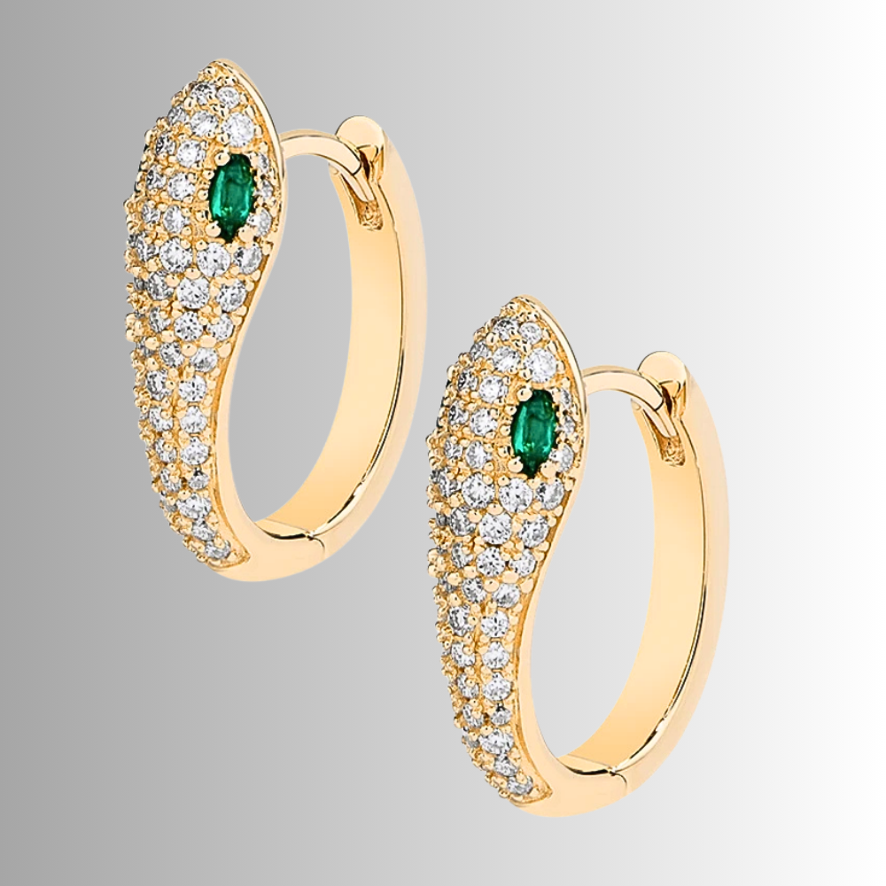 Orecchini a Serpente con Moissaniti