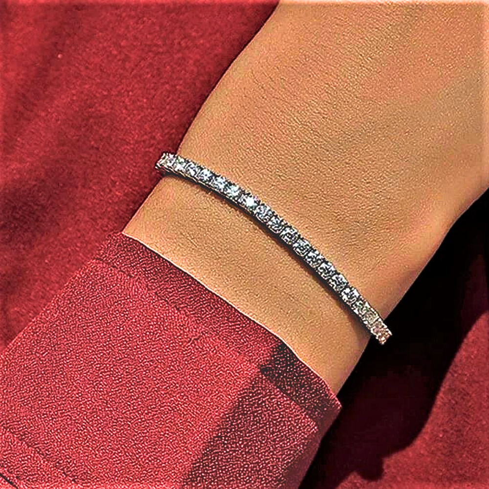 Pulseras de tenis de moissanita: lujo de luminosidad infinita