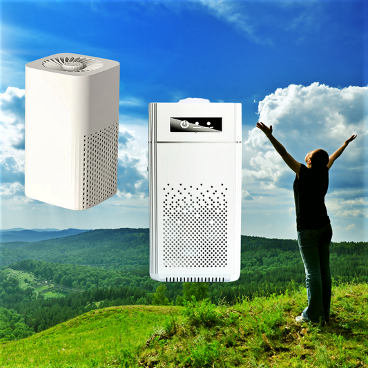 Mini purificador de aire inteligente con iones negativos y filtro HEPA H12: potencia, compacidad y aire limpio 