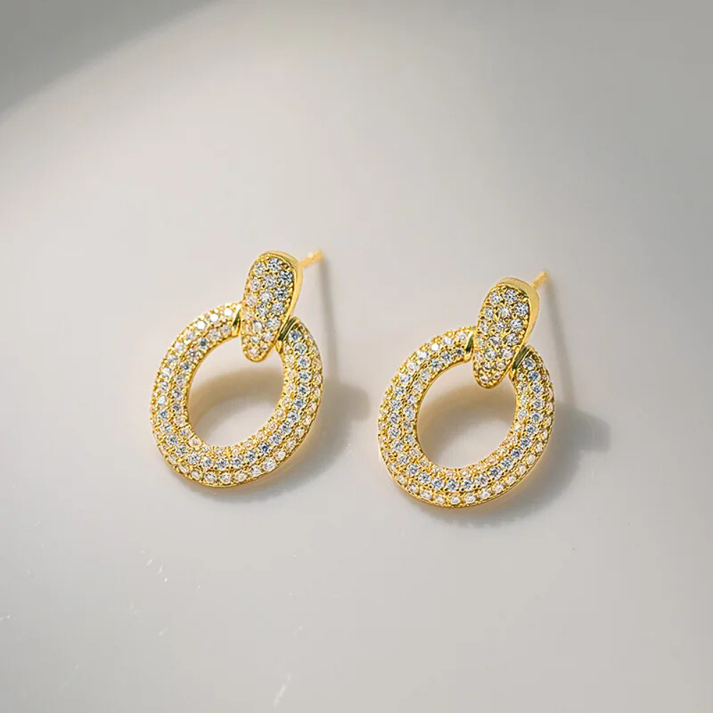 Orecchini Pendenti con Pavè di Moissaniti per ct 5,00