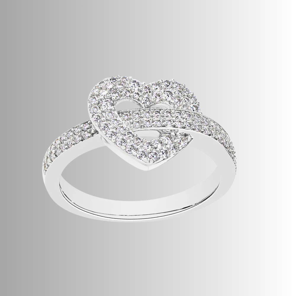 Fascetta a Cuore con Pavè di Moissaniti D Color