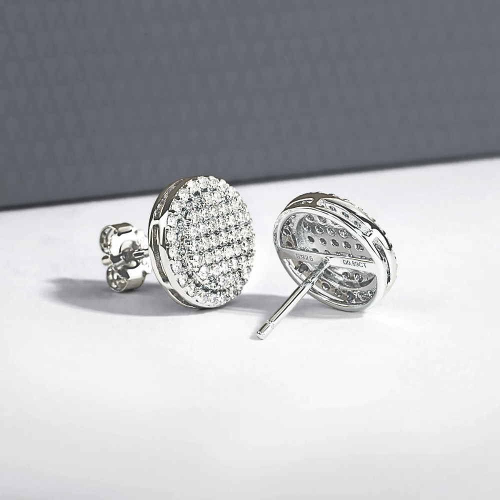 Orecchini a Bottone con Moissaniti per ct 0,90