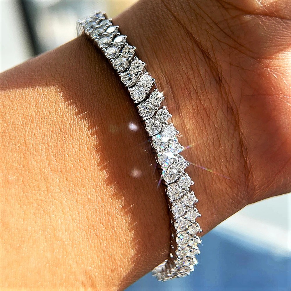 Bracciale a 2 File sfalsate di Moissaniti