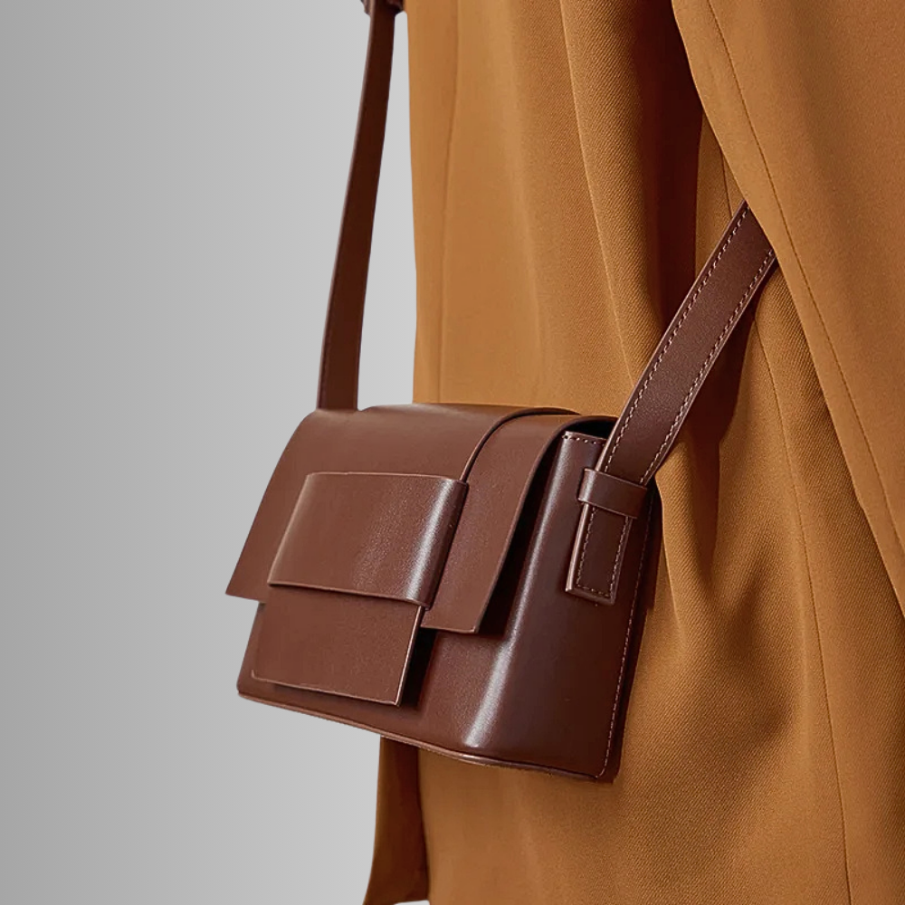Mini Bag Rettangolare in Pelle di Vitellino