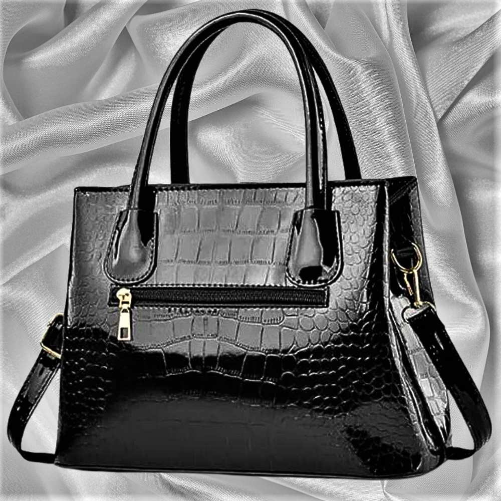 Bolso Efecto Cocodrilo Elegancia Sobria y Esencial