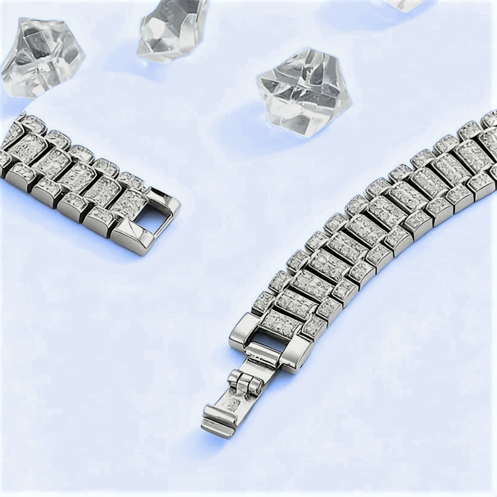 Bracciale "Chain Link" con Pavè di Moissaniti D Color