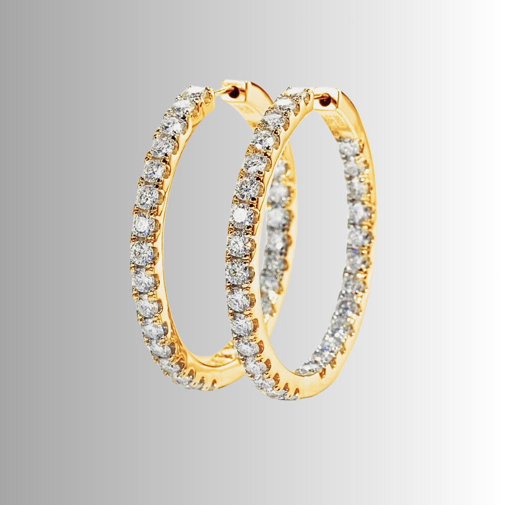 Orecchini a Cerchio con Moissaniti per Ct 5,60