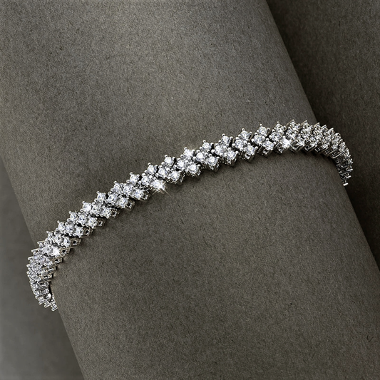 Bracciale a 3 File sfalsate di Moissaniti