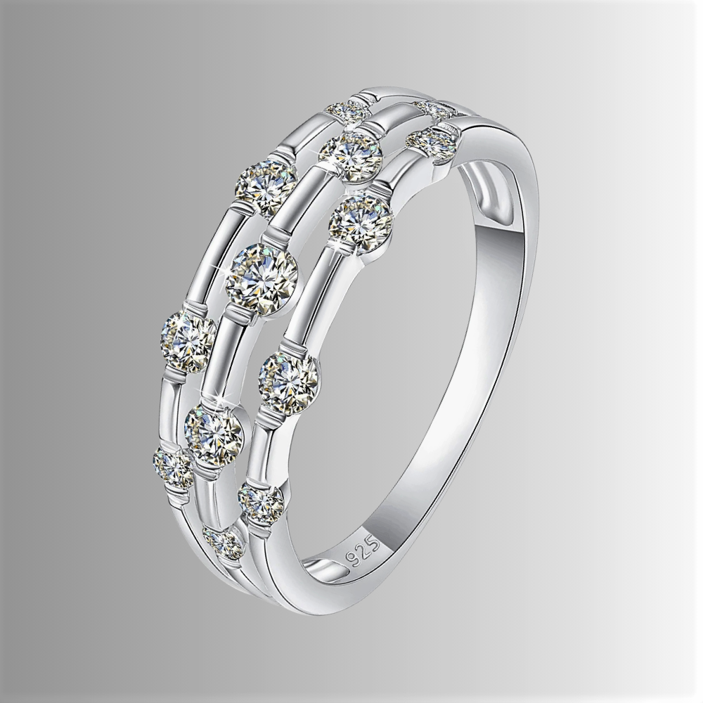 Fascetta a Canna di Bamboo con Moissaniti D Color