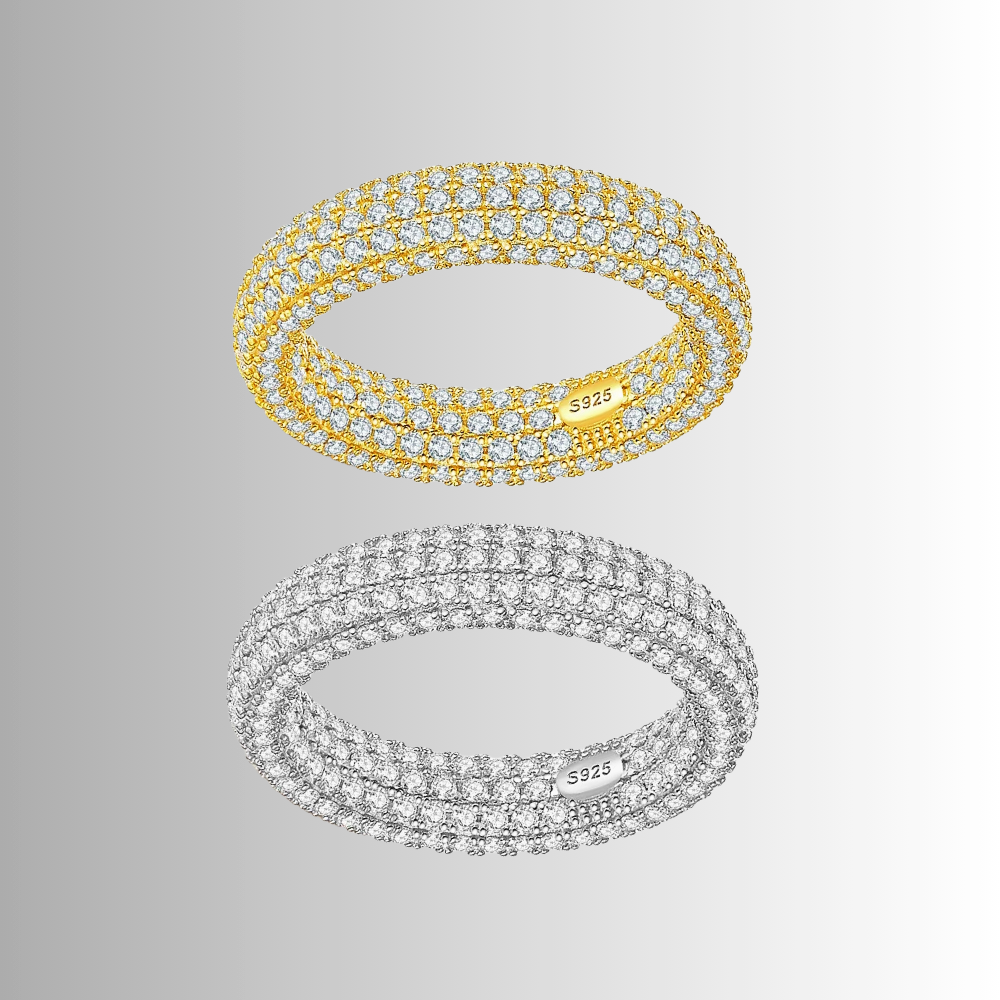 Fascetta con pavè di Moissaniti D color