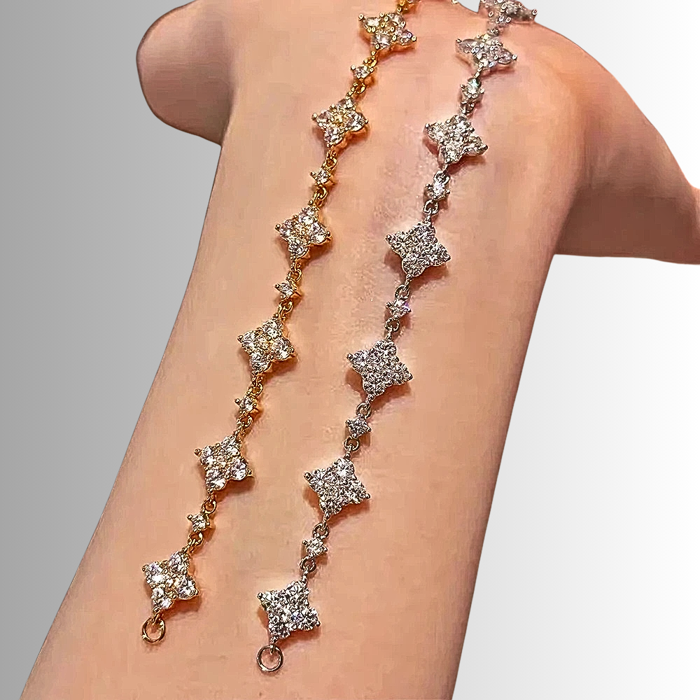 Bracciale a Rombi con Moissaniti D Color per circa ct 1,20