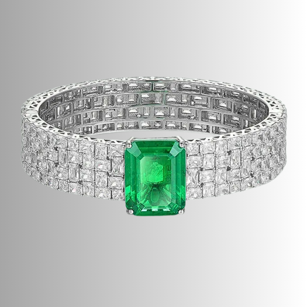 Bracciale Rigido a Fascia con Gemme Premium