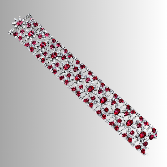 Bracciale a Fascia con Rubini creati in Laboratorio