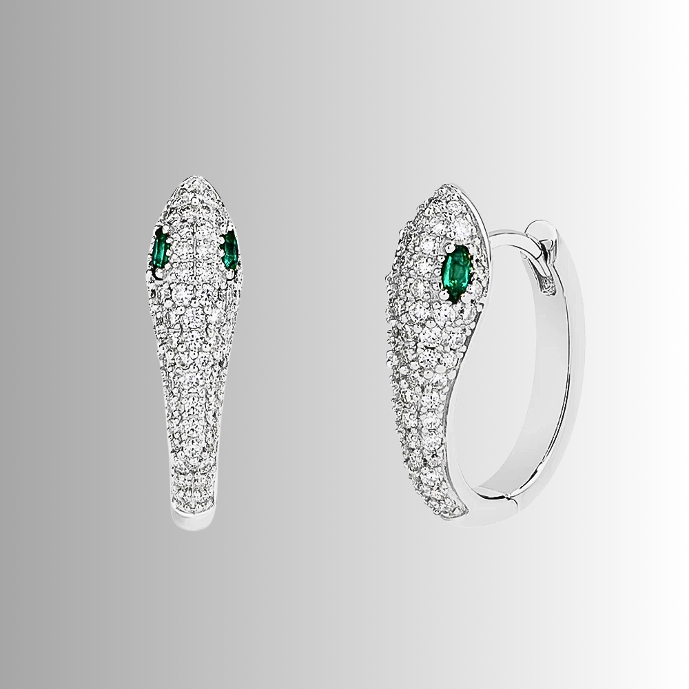 Orecchini a Serpente con Moissaniti