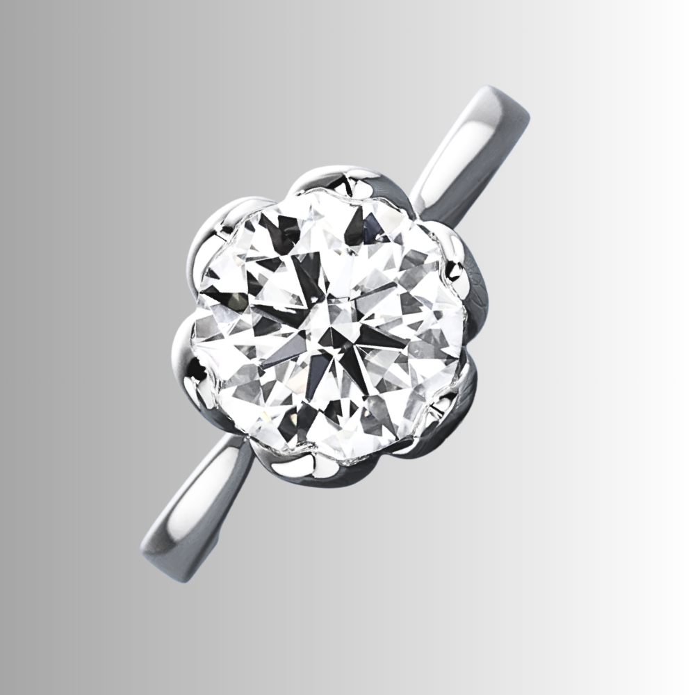 Solitario con Moissanite di ct 3,00
