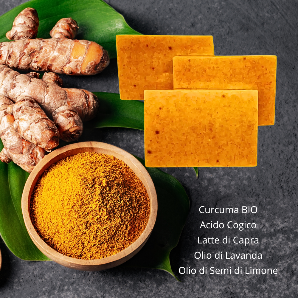 Sapone Fitoterapico alla Curcuma e Acido Cogico