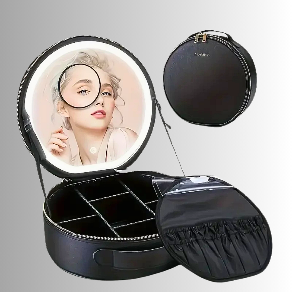 Borsa Make Up da Viaggio con Specchio Illuminato e Power Bank