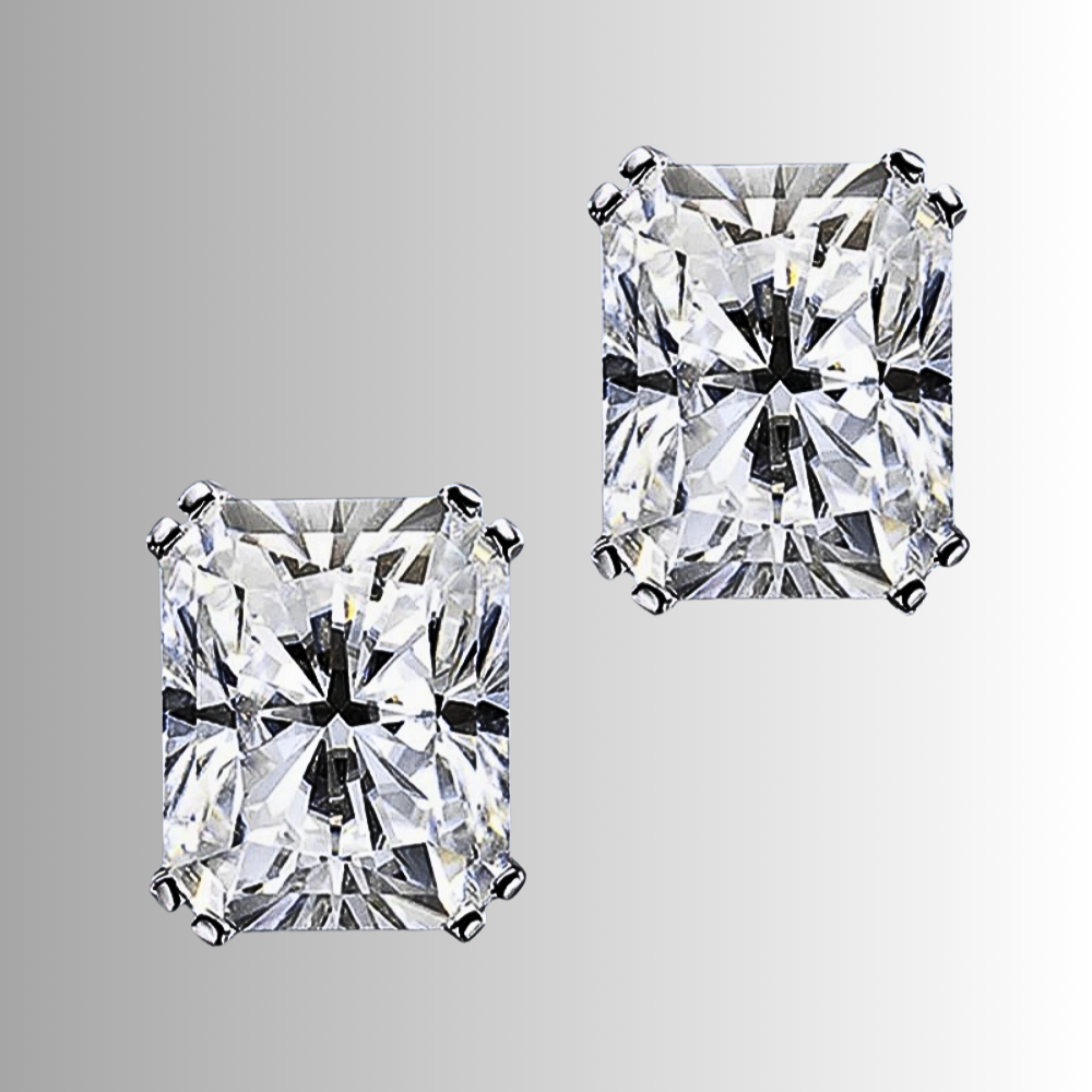 Orecchini Punto Luce con Moissaniti Taglio Radiant